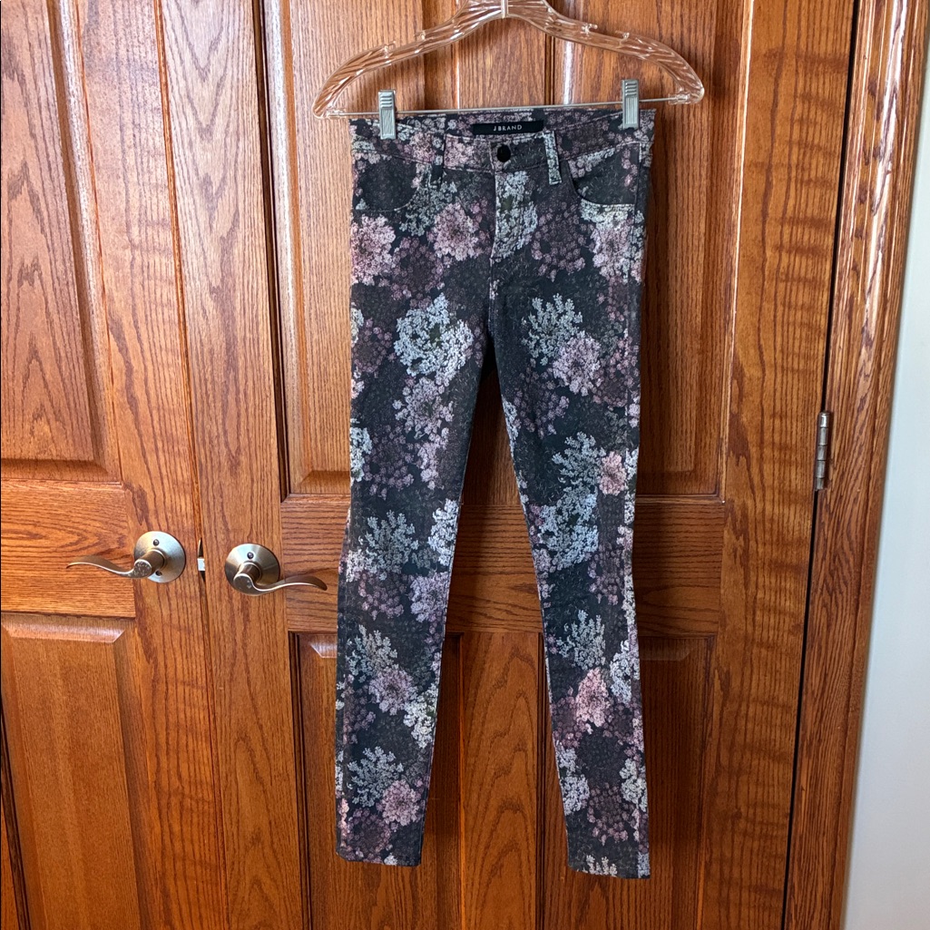 J Brand Multicolor Patterned Jeans, Size 25